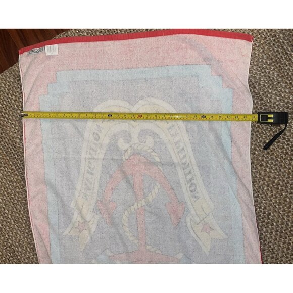 Cecil Saydah Beach Towel Nautical Flag Anchor Bold Colors 59x30 Light Fading - Picture 9 of 10